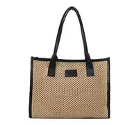 XINGLIDA 2023 paja tejida bolsa de compras bolsos de compras bolsos de gran capacidad bolso de hombro casual señora monedero moda playa, Negro , 33*25*11cm