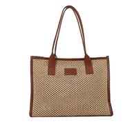 XINGLIDA 2023 paja tejida bolsa de compras bolsos de compras bolsos de gran capacidad bolso de hombro casual señora monedero moda playa, marrón, 33*25*11cm