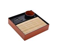 XINGLIDA Bandeja cuadrada para servir sushi udon soba, soporte para salsa cóncavo, vajilla de plástico resistente para fiestas, restaurantes, cocinas, placas de presentación de sushi
