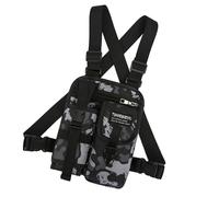 XINGLIDA Bolsa de pecho para chaleco de búsqueda de hombres con soporte para botella de agua, deportes al aire libre, chalecos delanteros, bolsillos, baúl de entrenamiento para hombres, camuflaje