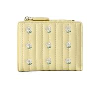 XINGLIDA bolso bandolera casual, monedero pequeño para niña, hermoso bolso de monedas de flores, monedero corto, cremalleras, monedero de moda, práctico, amarillo, Größenreferenzbild