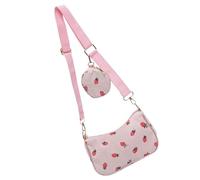 XINGLIDA Bolso bandolera de fresa de gran capacidad para el trabajo y la escuela. Bolso bandolera de pana de moda, Rosa., Sehen Sie sich dieses Video Jahr