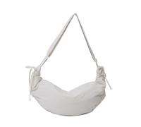 XINGLIDA Bolso de hombro para mujer Bolso simple albóndigas estilo coreano bolso de mensajero bolso de compras bolso de color sólido f, Blanco, Sehen Sie sich dieses Video Jahr