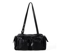 XINGLIDA Bolso de hombro para mujer moderno simple monederos bolso de cuero PU soporte de axila moda embragues monedero con, Negro , Sehen Sie sich dieses Video Jahr