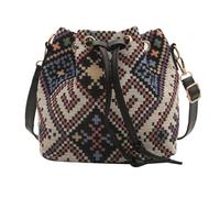 XINGLIDA Bolso de mujer estilo étnico, bolso bandolera, bolso de mensajero de moda, bolso de cubo simple, bolso bandolera con cordón para, Estilo 06, Sehen Sie sich dieses Video Jahr