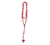 XINGLIDA Cadena de rosario tejida a mano única con nudo cruzado elegante cadena de algodón accesorios de joyería para la paz espiritual uso diario collar devocional hecho a mano