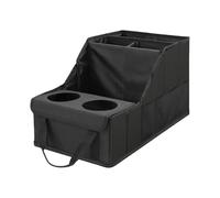XINGLIDA Caja de almacenamiento de asiento trasero de vehículo 4 organizadores de espacio con portabebidas para aperitivos juguetes electrónica coche organización asiento trasero organizadores Oxford
