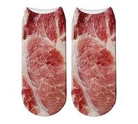 XINGLIDA Calentadores de piernas de punto con impresión digital 3D, 1 par, calcetines cortos de carne de vacuno, cerdo, 7, 20cm lang