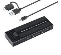 XINGLIDA Carcasa externa de disco sólido USB C 3.2 de velocidad, carcasa de aluminio, acceso sin herramientas, compatible con varios tamaños