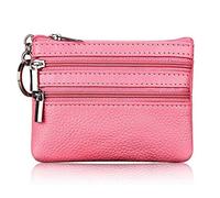 XINGLIDA Cartera de piel con doble cremallera, para tarjetas de identificación de negocios, tarjetas postales, notas, organizador de almacenamiento para el día del padre, Como se muestra en la imagen