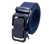 XINGLIDA Cinturón de cintura tejido de nailon con hebilla automática simple para acampar y personal de seguridad, azul, Talla única