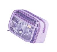 XINGLIDA Clear Pencil Case Simple Bolsa de Gran Capacidad Bolsa de Pluma Organizadores Estéticos Para La Escuela Clara Capacidad Estética, morado