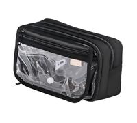 XINGLIDA Clear Pencil Case Simple Bolsa de Gran Capacidad Bolsa de Pluma Organizadores Estéticos Para La Escuela Clara Capacidad Estética, Negro