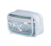 XINGLIDA Clear Pencil Case Simple Bolsa de Gran Capacidad Bolsa de Pluma Organizadores Estéticos Para La Escuela Clara Capacidad Estética, azul