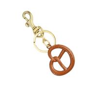 XINGLIDA Colgante de galleta de moda colgante de bolsillo simulación forma de galleta llavero único declaración de moda llavero para uso diario llavero de coche, K Gold, Talla única