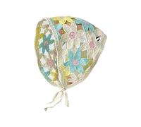 XINGLIDA Delicado turbante de rayas de ganchillo para niñas calientes para tomar fotos, diadema de punto para mujeres, accesorio para el cabello de viaje (6#)