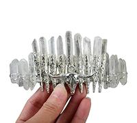 XINGLIDA Diadema de cuarzo natural para lazo de cabeza natural para la cabeza, corona de piedra arcoíris, estilo bohemio para rinesto (3#)