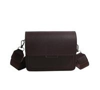 XINGLIDA Estilos coreanos ocasionales pequeña bolsa cuadrada con correa más ancha para cuero PU Crossbody bolsas Satchel -Dinero, Color café., Sehen Sie sich dieses Video Jahr