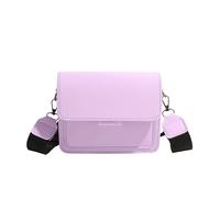 XINGLIDA Estilos coreanos ocasionales pequeña bolsa cuadrada con correa más ancha para cuero PU Crossbody bolsas Satchel -Dinero, morado, Sehen Sie sich dieses Video Jahr