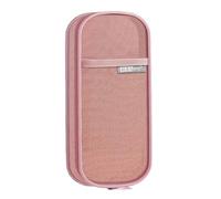 XINGLIDA Estuche transparente para lápices de doble capa, alta capacidad, bolsa para lápices, maquillaje, soporte para pinceles de maquillaje, almacenamiento para la escuela de oficina, funda de malla