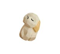 XINGLIDA Figuras talladas a mano de gatos/perro/oveja/conejito esculturas estatuas de animales de madera decoraciones para el hogar para sala de estar baño madera estatuas de animales
