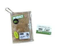 XINGLIDA Joyero de bisutería con cremallera transparente inspirada en Corea, llavero, tarjetero, bolso, verde, Größe des Kartenhalters: 12 x 8 cm