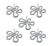 XINGLIDA Juego de 5 colgantes de flores huecas, accesorios para hacer joyas, collares y pulseras, material de aleación, accesorios de joyería, pulseras