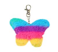 XINGLIDA Llavero de mariposa de peluche con relleno suave, bonito colgante para Ha, Größenreferenzbild, Metal