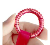 XINGLIDA Llavero de silicona reutilizable, 6 unidades, cierre elástico para muñecas, seguro para juguetes de peluche, accesorios multiusos, encanto multiusos, correa de seguridad, rojo, Talla única
