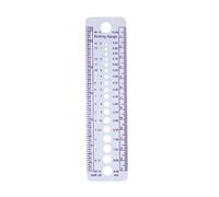 XINGLIDA Multifuncional Regla de Medición de Agujas de Tejer, Medidor de Punto, Herramienta de Tamaño de Aguja, Plástico, 16 x 4 cm