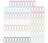 XINGLIDA Paquete De 100 Cuentas Redondas Eslabones Cadenas De Eslabones Para Llaveros Bola De Metal Cadena De Perlas Set Colorido Cadena De Perlas Para Llaveros Pequeñas Cuentas Redondas