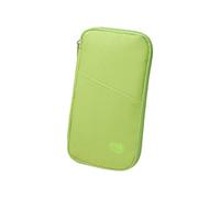 XINGLIDA Pasaportes seguros titulares de viajes organizados con múltiples departamentos funda de almacenamiento para billetes, tarjetas de crédito y documentos compacto bolsa esencial de viaje, verde