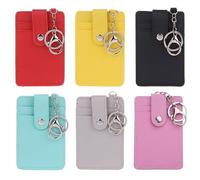 XINGLIDA Porta tarjetas de carnet portátil, funda para carnet de autobús para oficina, trabajo, llavero