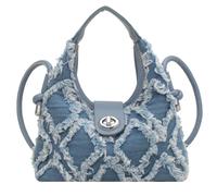 XINGLIDA Retro Niñas Bolso Jeans Lona Hombro Bolso Simple y Elegante Bolso de Hombro Bolsa de Transporte, azul, Sehen Sie sich dieses Video Jahr