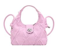 XINGLIDA Retro Niñas Bolso Jeans Lona Hombro Bolso Simple y Elegante Bolso de Hombro Bolsa de Transporte, Rosa., Sehen Sie sich dieses Video Jahr