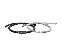 XINGLIDA Robusto nudo de bambú tejido par pulseras trenzadas