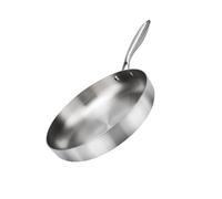 XINGLIDA Sartén de acero inoxidable Incluso distribución del calor Cocina Cocina Utensilios de cocina Fondo plano Wok sin recubrimiento Incluso distribución de calor Sartén