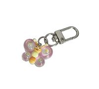 XINGLIDA Smiles Face Butterfly Llavero portátil de resina vívida colgante de bolsillo para niñas cumpleaños colorido mariposa, a, Talla única