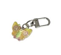 XINGLIDA Smiles Face Butterfly Llavero portátil de resina vívida colgante de bolsillo para niñas cumpleaños colorido mariposa, amarillo, Talla única