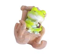 XINGLIDA Soporte para teléfono de escritorio, resina, forma de rana, soporte para smartphone, adorno decorativo de escritorio, decoración para el hogar, oficina, escuela, ranas de resina, alivio del