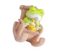 XINGLIDA Soporte para teléfono de escritorio, resina, forma de rana, soporte para smartphone, adorno decorativo de escritorio, decoración para el hogar, oficina, escuela, ranas de resina, alivio del