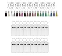 XINGLIDA Sublimación Lápiz Labial Holder Set Incluye 20 Transferencia de Calor Neopreno Soporte de Lápiz Labial 20 Borlas Y Llavero Neopreno Bálsamo Labial Llavero