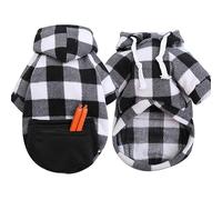 XINGLIDA Sudadera con capucha para perros medianos y grandes, abrigo a cuadros, ropa de primavera para perros para uso al aire libre