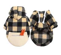 XINGLIDA Sudadera con capucha para perros medianos y grandes, abrigo a cuadros, ropa de primavera para perros para uso al aire libre