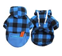 XINGLIDA Sudadera con capucha para perros medianos y grandes, abrigo a cuadros, ropa de primavera para perros para uso al aire libre