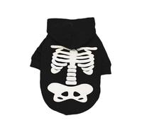 XINGLIDA Sudadera con capucha para perros medianos y grandes, abrigo de esqueleto de Halloween, ropa de primavera para perros para uso al aire libre