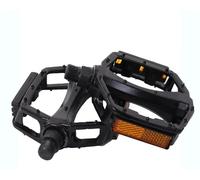Xinglongs 2 pinzas para bicicleta, pedales para bicicleta de montaña, reposapiés de aleación de aluminio, pedales planos de bicicleta (color negro)