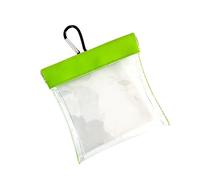 Xinglongs Bolsa de golf de PVC transparente, 4 piezas, accesorio de diseño de horquilla verde con cierre automático