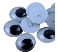 Xinglongs Ojos móviles para manualidades, 500 unidades, 25 mm, ojos de animales para coser, ojo de saltar, ojo de seguridad móvil activo con agujero, juguete de muñeca