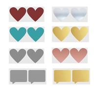 Xinglongs Pegatinas para rascar 200 unidades, 70 x 80 mm, diseño de corazón, color gris dorado, para actividades de fiesta